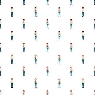 Businessmen pattern creating corporate office worker background Stock Illustration