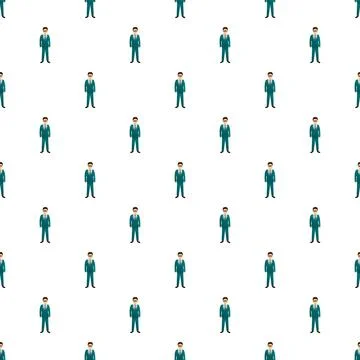 Businessmen pattern creating corporate uniformity and repetition Stock Illustration