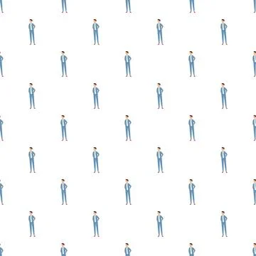 Businessmen pattern creating corporate uniformity and repetition Stock Illustration
