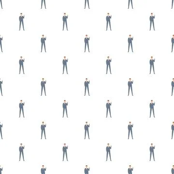 Businessmen pointing repeating pattern for corporate concept Stock Illustration