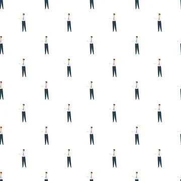 Businessmen presenting concept seamless pattern background Stock Illustration
