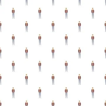 Businessmen queueing up creating seamless pattern Stockillustratie