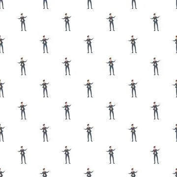 Businessmen seamless pattern representing corporate success and growth Stock Illustration