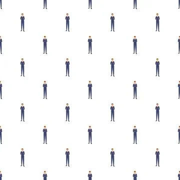 Businessmen seamless pattern representing corporate professional employees .. Stock Illustration