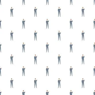 Businessmen seamless pattern representing corporate professional concept Stock Illustration