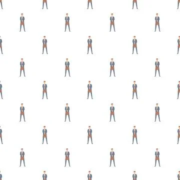 Businessmen seamless pattern representing corporate professional career Stock Illustration