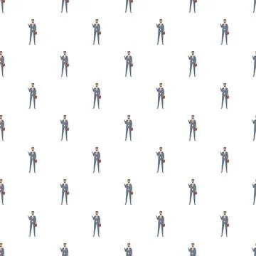 Businessmen seamless pattern showing professional corporate concept Stock Illustration