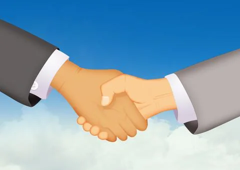 Businessmen shake hands Stock Illustration