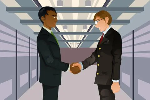 Businessmen shaking hands Stock Illustration