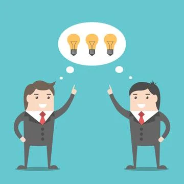 Businessmen sharing ideas Stock Illustration