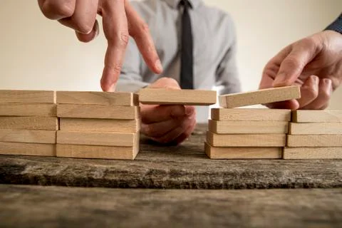 Businessmen solving problems Stockfoto's