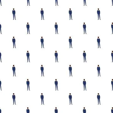Businessmen standing in regular repeating pattern background Stock Illustration