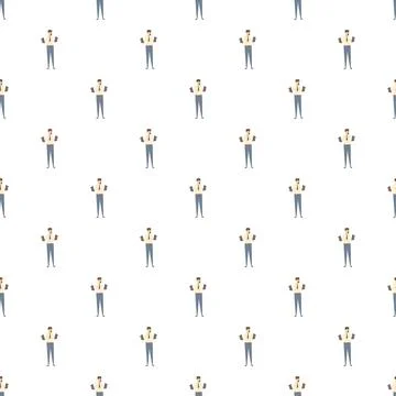 Businessmen thinking pattern representing confusion and doubt Stock Illustration
