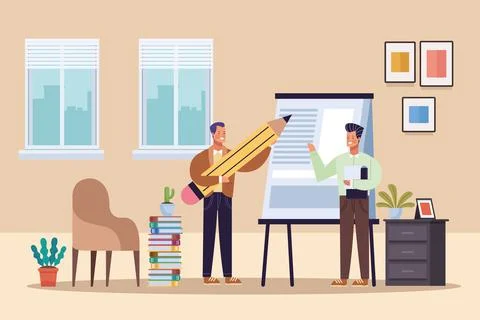 Businessmen in training Stock Illustration