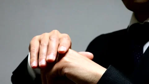 Businessmen using sign language Stock Footage 335396399