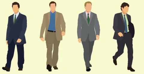 Businessmen Walking Stock Illustration