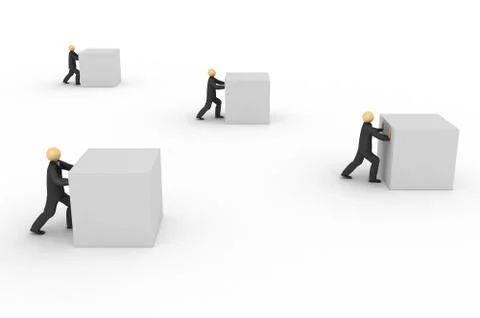 Businessmen at Work Stock Illustration