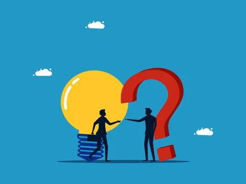 Businessmen work together to solve problems 스톡 일러스트