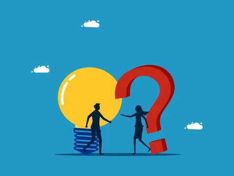 Businessmen work together to solve problems Illustrazione stock