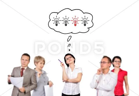 Businesspeople dreaming Stock Illustration
