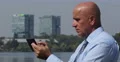 Businessperson Use Touch Pad Business Building Background Financial Skyscrapers 4k or 4k+ Resolution