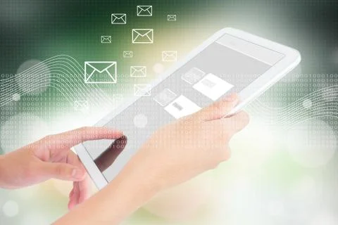 Businessperson Using A Digital Tablet Stock Illustration