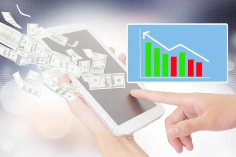 Businessperson Using A Digital Tablet Illustrazione stock