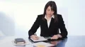 Businesswoman adding bills. HD Footage