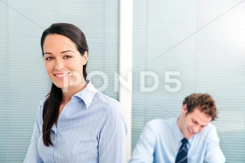 Businesswoman and colleague Stock Photos