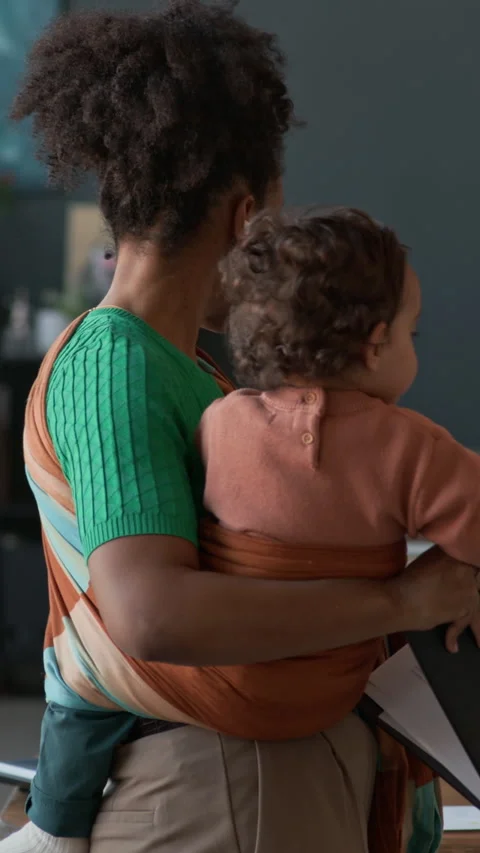 Businesswoman with Baby Having Video Stock Video Pond5