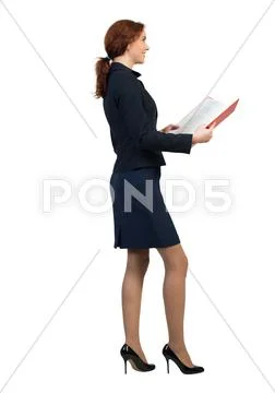 Businesswoman with book Stock Photos