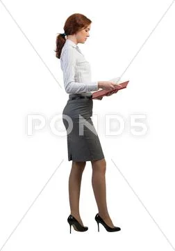 Businesswoman with book Stock Photos