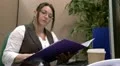 Businesswoman checking files HD Footage