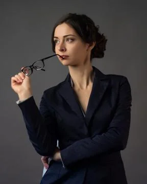 Businesswoman  with documents Stock Photos