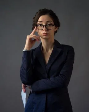 Businesswoman  with documents Stock Photos