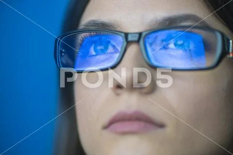 The businesswoman in glasses Stock Photos