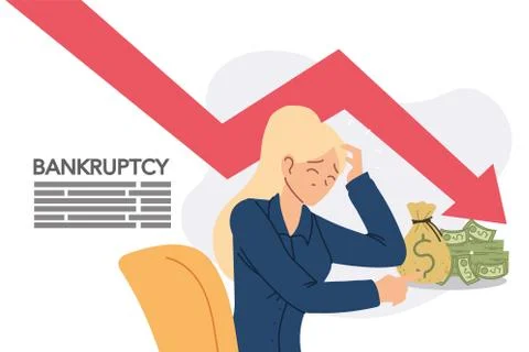 Businesswoman with headache on chair decrease arrow and money vector design 库存插图