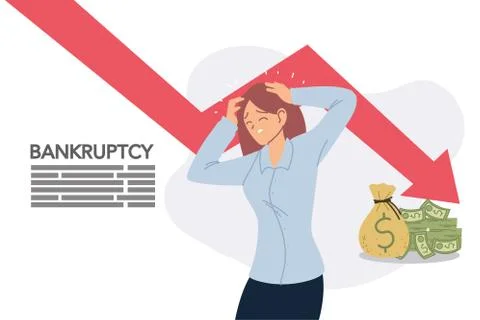 Businesswoman with headache decrease arrow and money vector design 库存插图