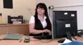 Businesswoman laughs on the phone HD Footage