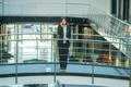 The businesswoman phone on the office bridge Photo