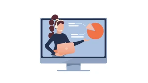 Businesswoman presenting data analysis on computer screen, with green screen Stock Footage 319027887
