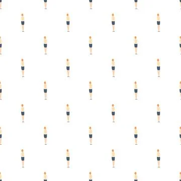 Businesswoman standing pattern repeating as a background Stock Illustration