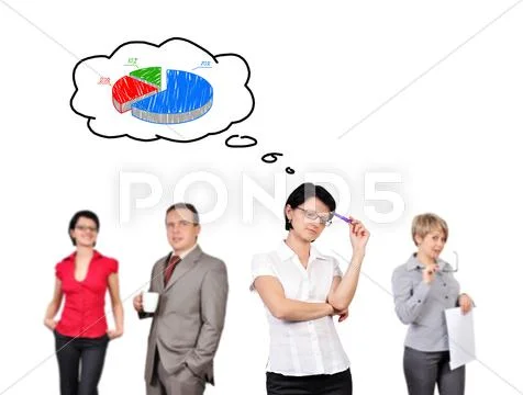 Businesswoman thinks Stock Photos