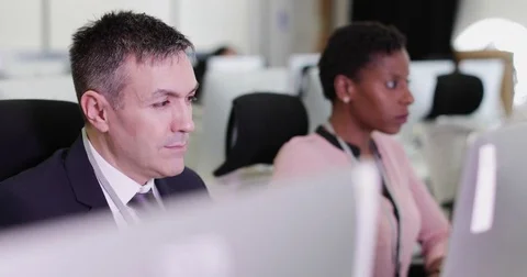 Businesswoman using computer in office Stock Footage 79134896