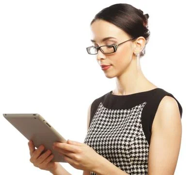 Businesswoman using tablet computer Stock Photos