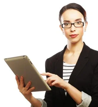 Businesswoman using tablet computer Foto stock