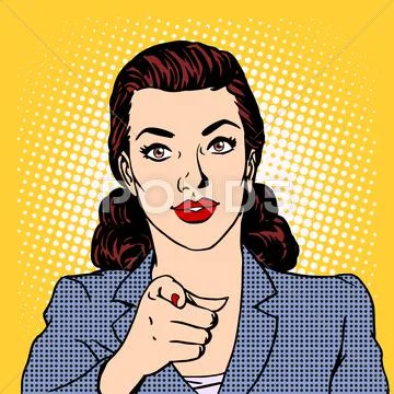 Businesswoman wants business concept Stock Illustrationen