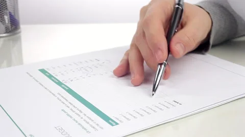 Businesswomen Analyzes Budget Stock Footage 59791832