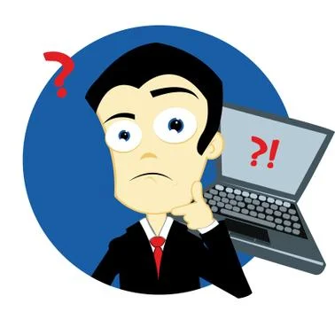 Businness man in trouble Stock Illustration