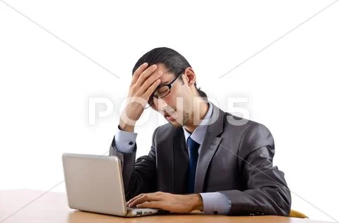 Busissman working on the laptop Stock Photos